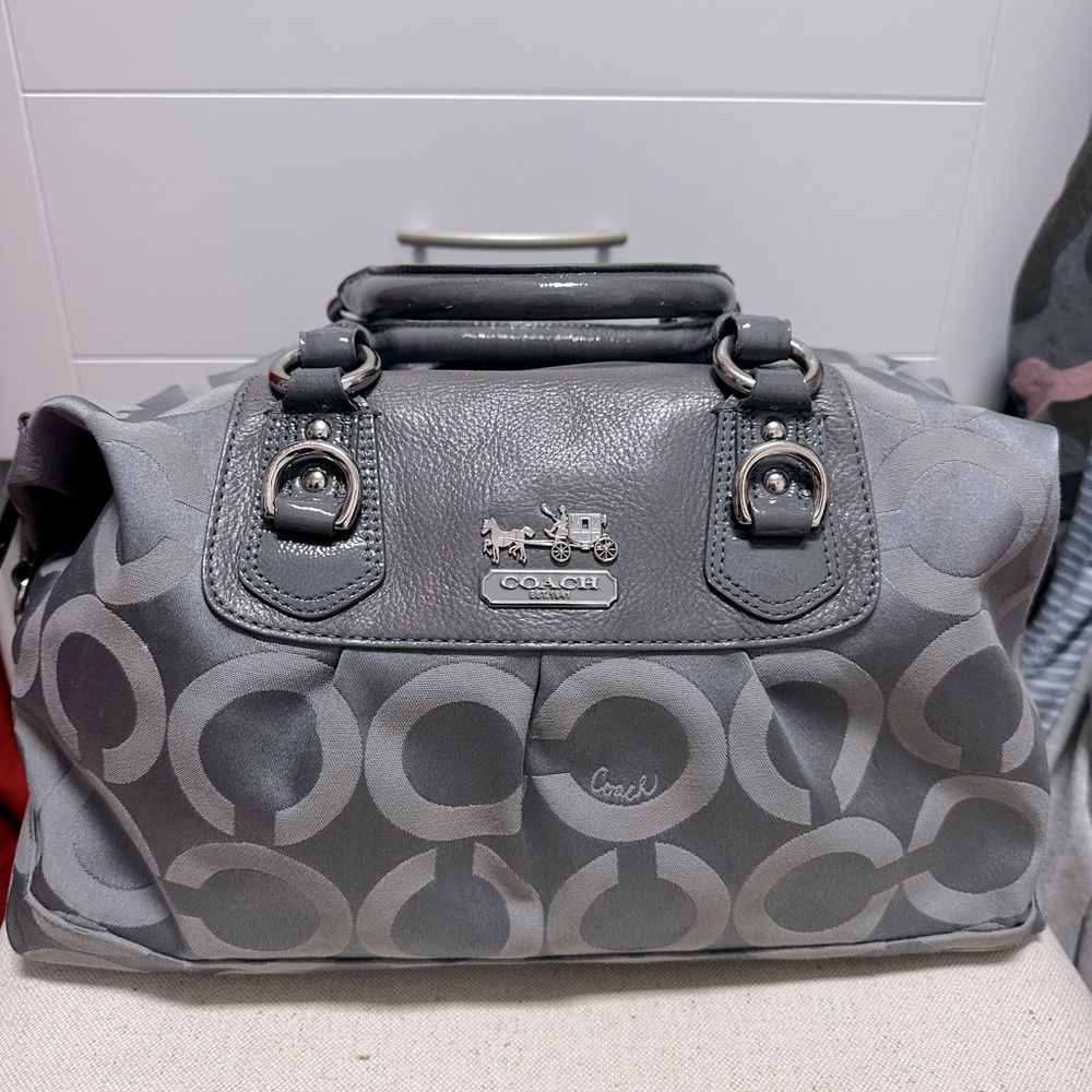 Gray Coach Signature Bag